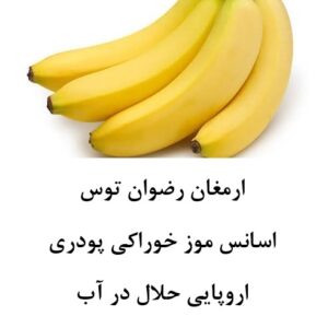 اسانس موز اروپایی حلال در آب پودری، وارداتی از اروپا و مناسب تولید پودر شربت، ژله، نوشیدنی‌های پودری، دسر، پاستیل و سایر محصولات صنایع غذایی